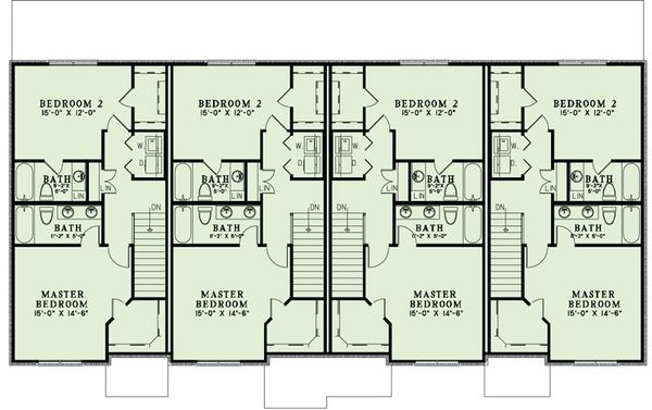 European Floor Plan - Upper Floor Plan #17-2525