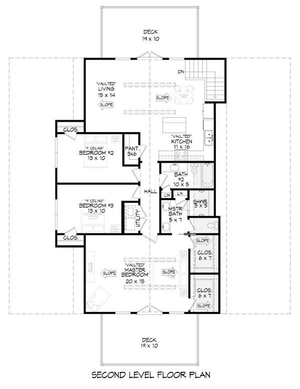 Barndominium Floor Plan - Upper Floor Plan #932-706