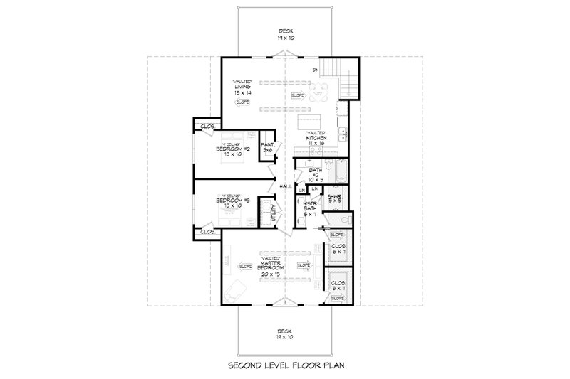 Home Plan - Floor Plan - Upper Floor for Barndominium House Plan #932-706 - 3 bed, 3 bath