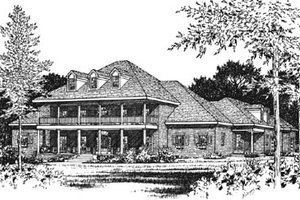 Southern Exterior - Front Elevation Plan #15-238