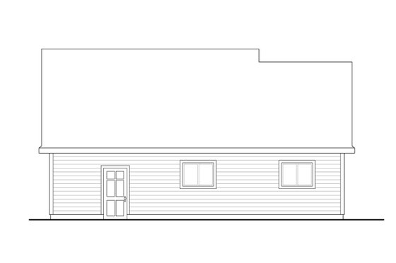 Exterior - Rear Elevation for Cottage House Plan #124-1245, 0 bath