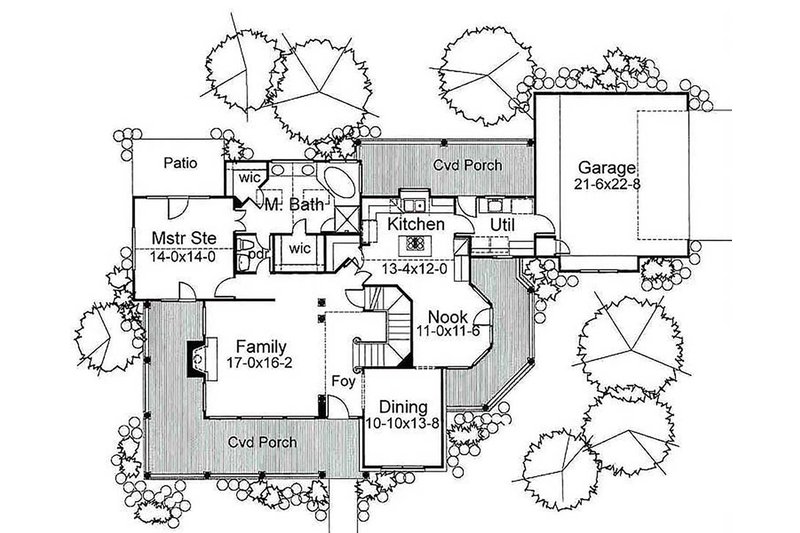 Home Plan - Floor Plan - Main Floor for Traditional House Plan #120-130 - 3 bed, 2 bath
