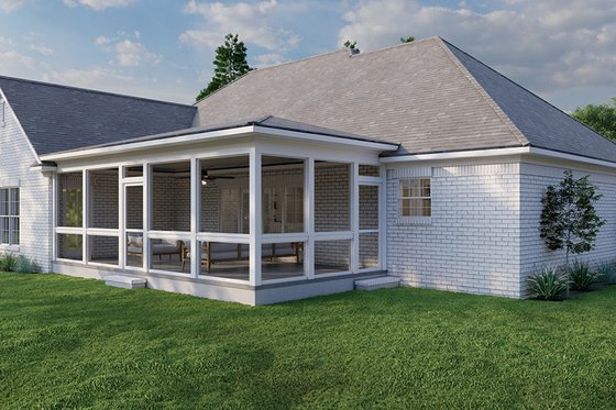 Exterior - Rear Elevation for Traditional House Plan #923-332 - 3 bed, 2 bath