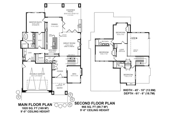 Contemporary Floor Plan - Main Floor Plan #1100-58