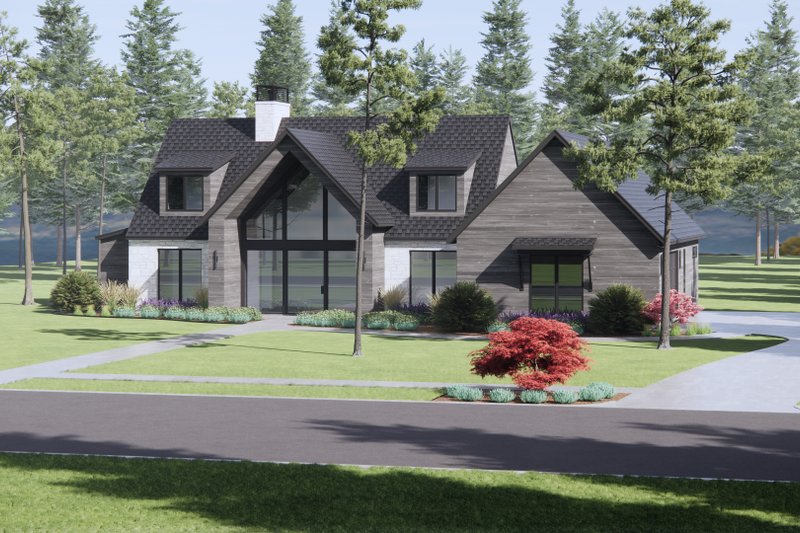 House Blueprint - Exterior - Front Elevation 6 for Modern House Plan #1096-76 - 4 bed, 2.5 bath