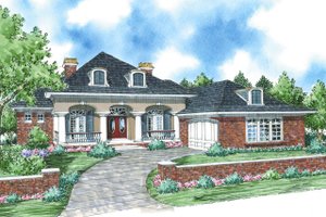 Colonial Exterior - Front Elevation Plan #930-287