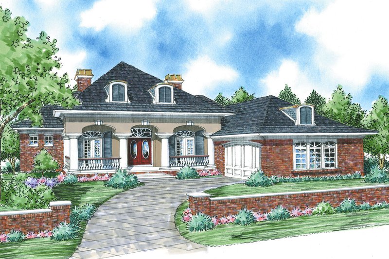 Architectural House Design - Colonial Exterior - Front Elevation Plan #930-287