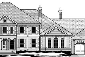 Southern Exterior - Front Elevation Plan #67-126