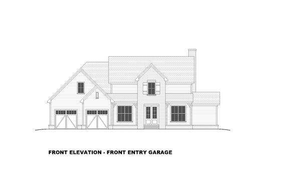 Exterior - Front Elevation 5 for Farmhouse House Plan #1117-45 - 4 bed, 3 bath