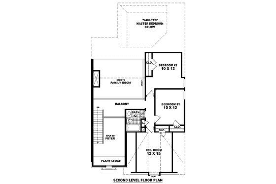 Floor Plan - Upper Floor for Traditional House Plan #81-13633 - 3 bed, 2.5 bath