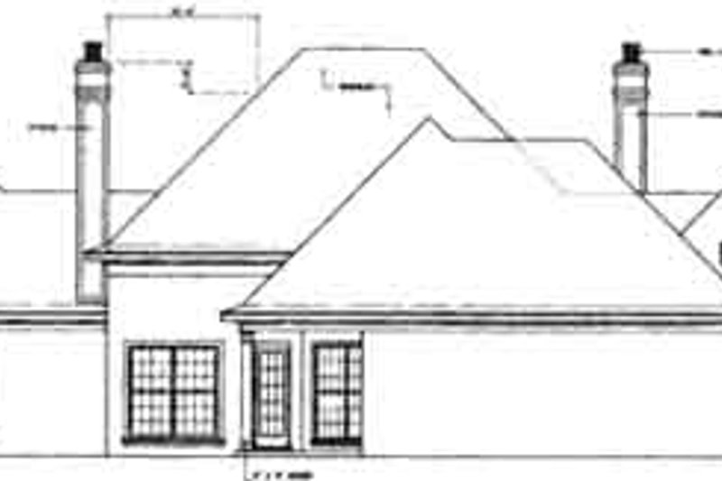 Home Plan - Exterior - Rear Elevation for European House Plan #45-135 - 3 bed, 2 bath