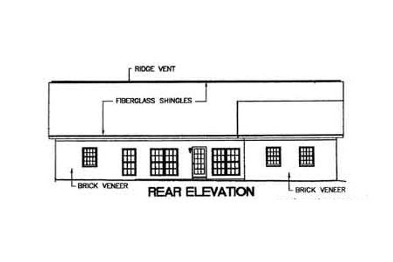 Dream House Plan - Exterior - Rear Elevation for Southern House Plan #44-106 - 4 bed, 3 bath