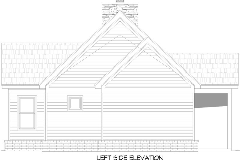 Architectural House Design - Exterior - Other Elevation for Country House Plan #932-1072, 0.5 bath