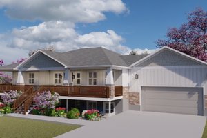 Craftsman Exterior - Front Elevation Plan #1060-106