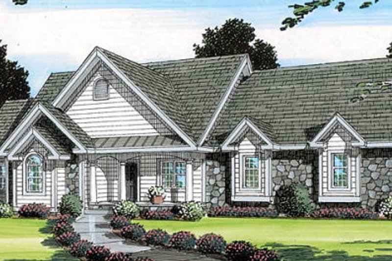 Exterior - Front Elevation 2 for Traditional House Plan #312-622 - 3 bed, 2 bath