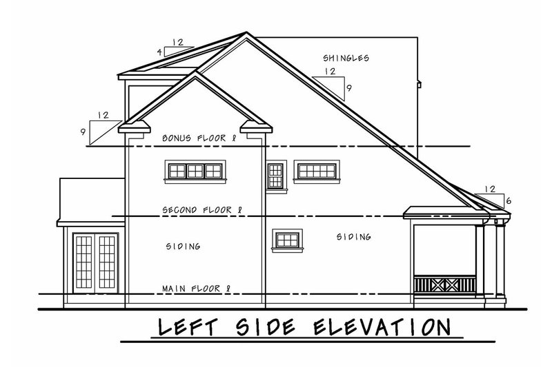 House Blueprint - Exterior - Other Elevation for Craftsman House Plan #20-2468 - 3 bed, 3.5 bath