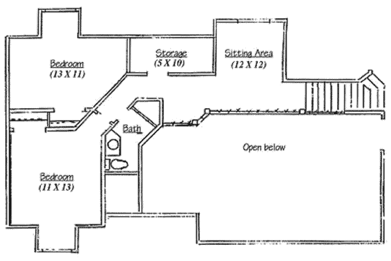 Dream House Plan - Floor Plan - Upper Floor for Country House Plan #5-206 - 5 bed, 3.5 bath