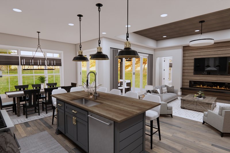 Architectural House Design - Interior - Kitchen 1 for Farmhouse House Plan #51-1218 - 3 bed, 2.5 bath