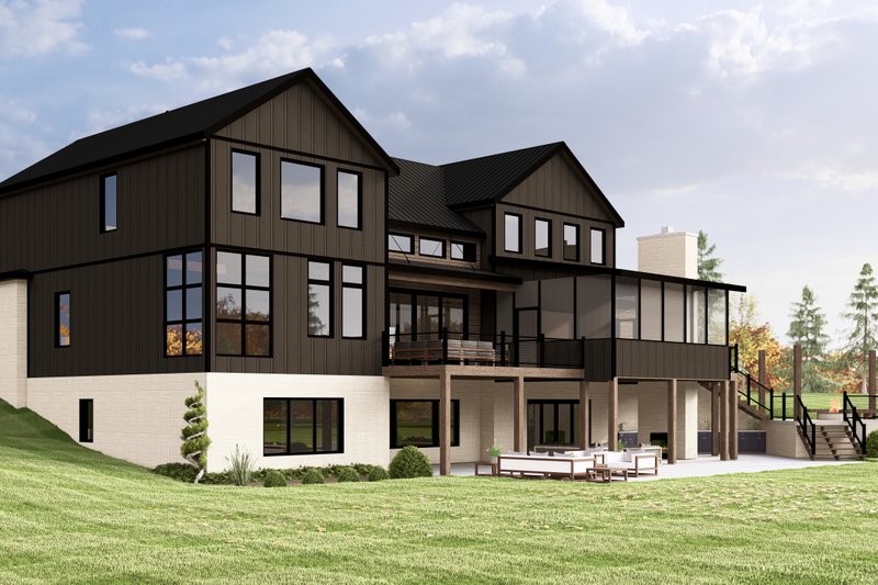 House Blueprint - Exterior - Other Elevation 2 for Contemporary House Plan #1064-367 - 4 bed, 4.5 bath