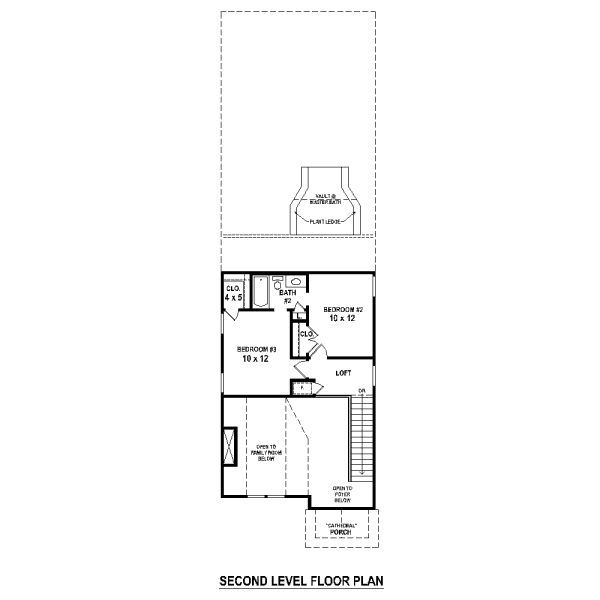 Cottage Floor Plan - Upper Floor Plan #81-13858