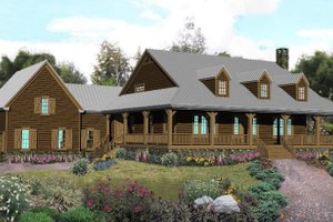 Exterior - Front Elevation for Country House Plan #81-13910 - 3 bed, 2.5 bath