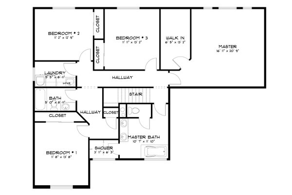 Dream House Plan - Floor Plan - Upper Floor for Traditional House Plan #1060-189 - 5 bed, 3 bath