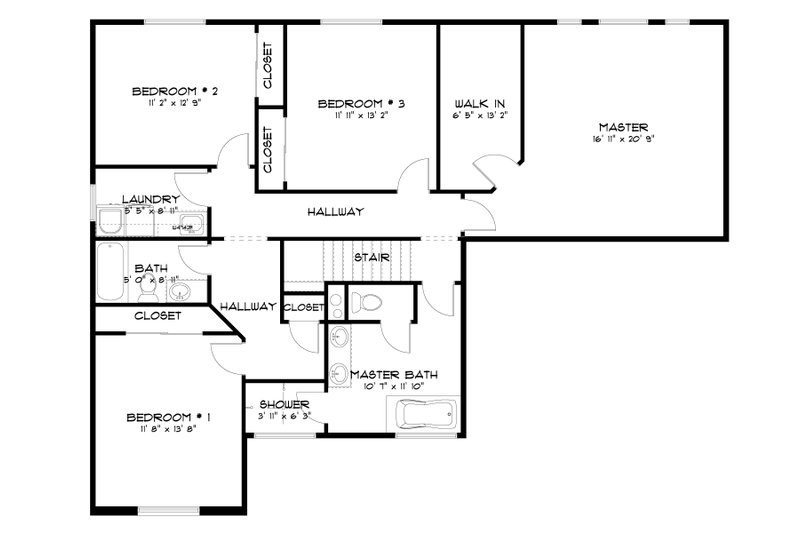 Dream House Plan - Floor Plan - Upper Floor for Traditional House Plan #1060-189 - 5 bed, 3 bath