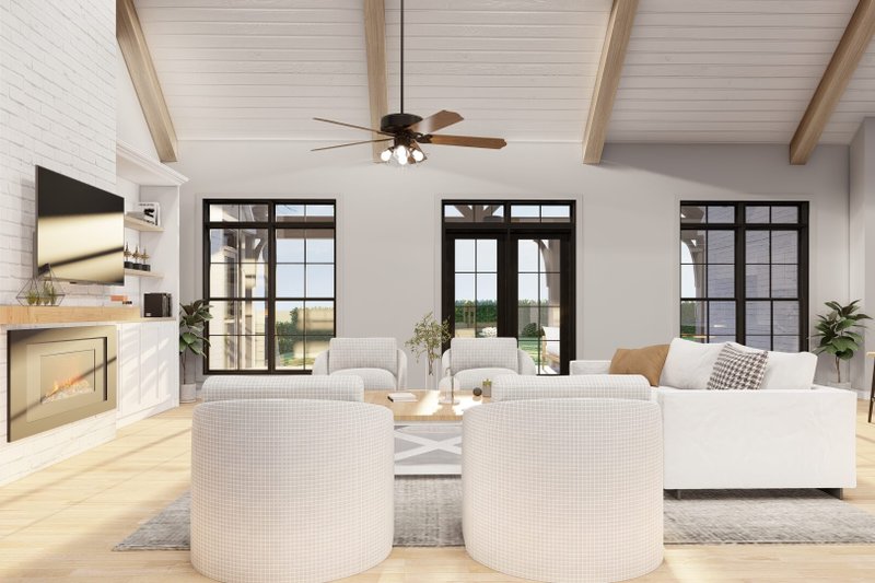 House Blueprint - Interior - Family Room for Modern House Plan #923-344 - 3 bed, 2.5 bath
