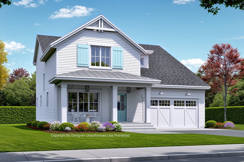House Blueprint - Exterior - Front Elevation 4 for Farmhouse House Plan #51-1351 - 4 bed, 2.5 bath