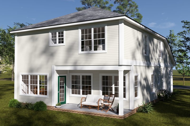 Architectural House Design - Exterior - Rear Elevation for Cottage House Plan #513-2406 - 4 bed, 2.5 bath