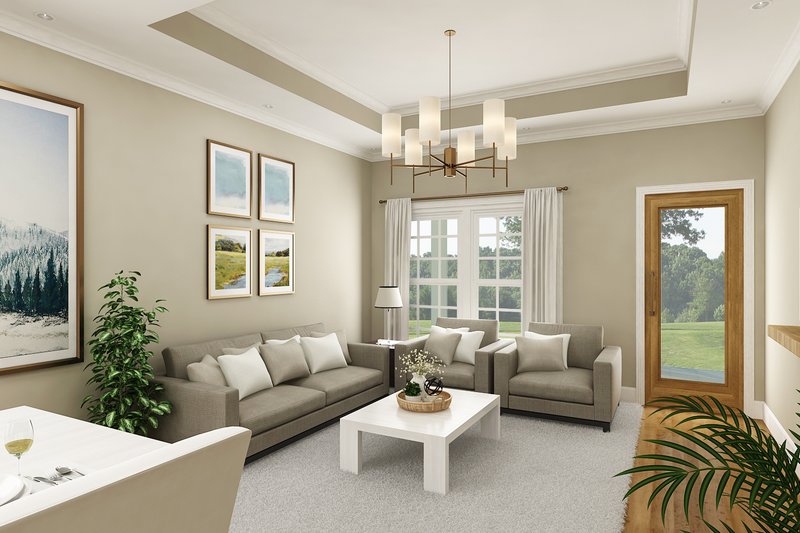 House Blueprint - Interior - Family Room for Cottage House Plan #45-616 - 2 bed, 2 bath