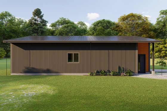 Exterior - Rear Elevation for Contemporary House Plan #1092-12 - 1 bed, 1 bath