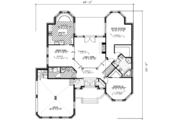 European Style House Plan - 2 Beds 1.5 Baths 1776 Sq/Ft Plan #138-170 