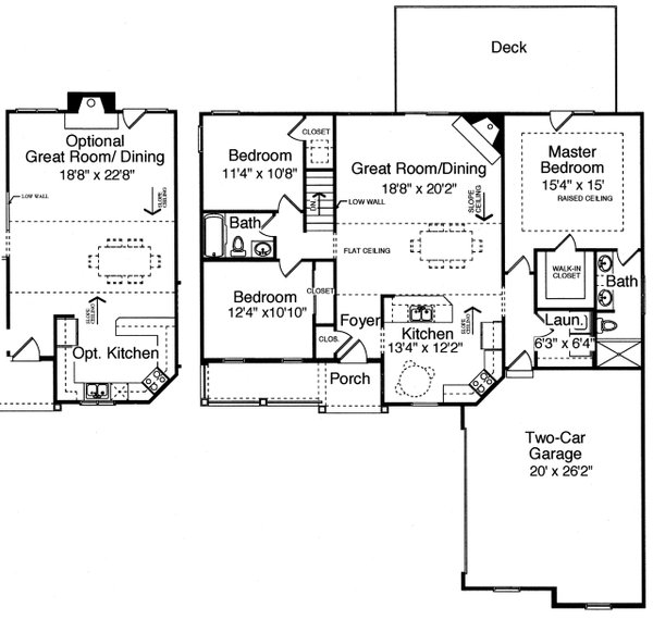 House Design - Ranch Floor Plan - Main Floor Plan #46-915