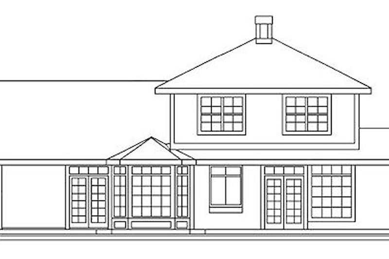 Home Plan - Exterior - Rear Elevation for Traditional House Plan #60-149 - 4 bed, 3.5 bath