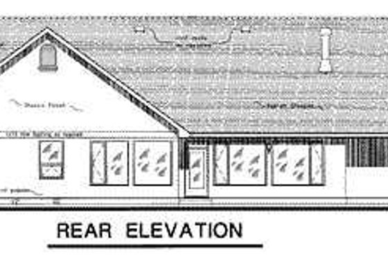 Exterior - Rear Elevation for Traditional House Plan #18-1059 - 4 bed, 3 bath