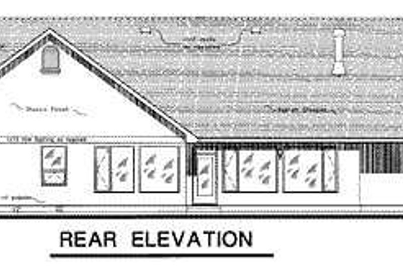 Architectural House Design - Exterior - Rear Elevation for Traditional House Plan #18-1059 - 4 bed, 3 bath