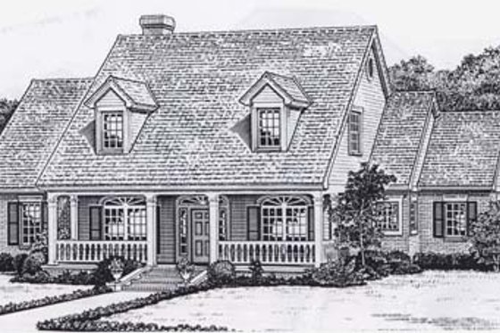Exterior - Front Elevation for Colonial House Plan #310-918 - 4 bed, 4 bath