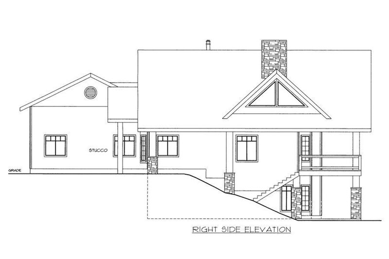 Architectural House Design - Right Side Elevation