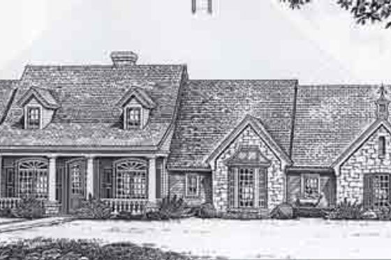 Exterior - Front Elevation for Farmhouse House Plan #310-784 - 3 bed, 2.5 bath