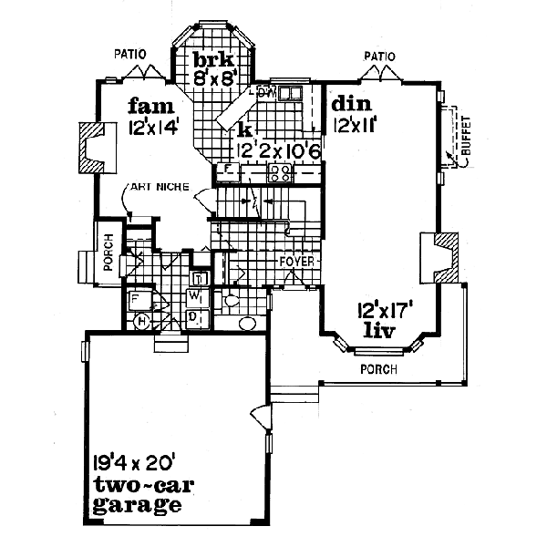 Traditional Floor Plan - Main Floor Plan #47-265