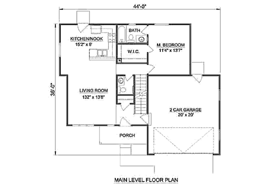 Floor Plan - Main Floor for Traditional House Plan #116-249 - 5 bed, 2.5 bath