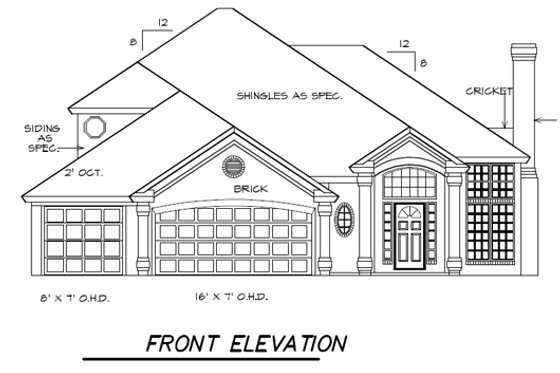 Exterior - Other Elevation for Traditional House Plan #65-318 - 4 bed, 2.5 bath