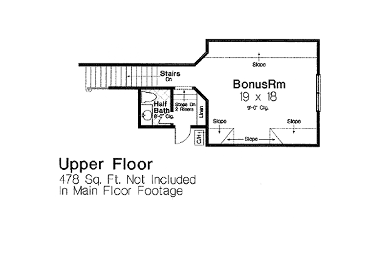 Home Plan - Floor Plan - Other Floor for Colonial House Plan #310-693 - 3 bed, 2.5 bath