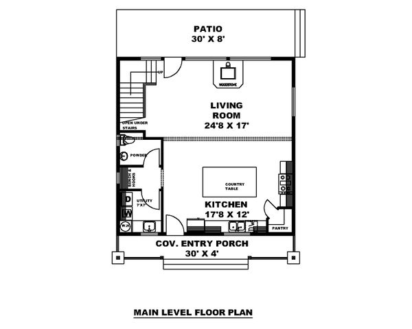 House Plan Design - Country Floor Plan - Main Floor Plan #117-902