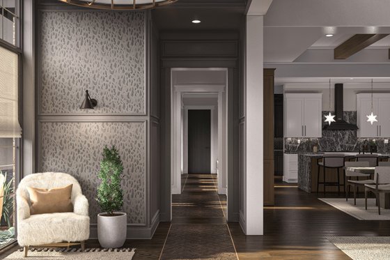 Interior - Entry for Modern House Plan #455-464 - 5 bed, 4.5 bath