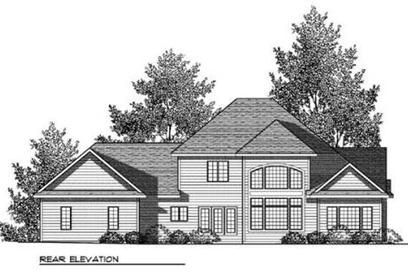 Home Plan - Exterior - Rear Elevation for Craftsman House Plan #70-910 - 4 bed, 3.5 bath