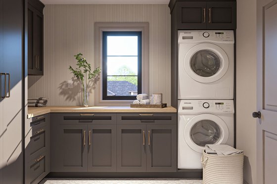 Interior - Laundry for Modern House Plan #455-337 - 5 bed, 4.5 bath