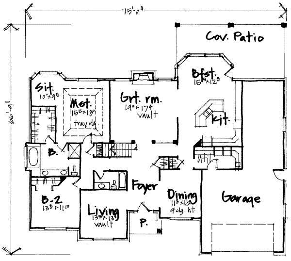 European Floor Plan - Main Floor Plan #308-225