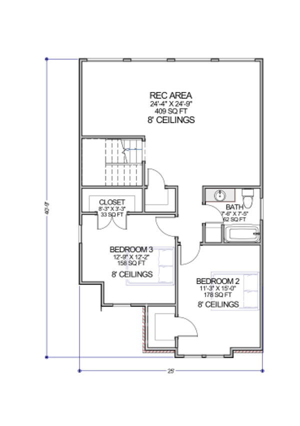 Architectural House Design - Contemporary Floor Plan - Upper Floor Plan #1116-5